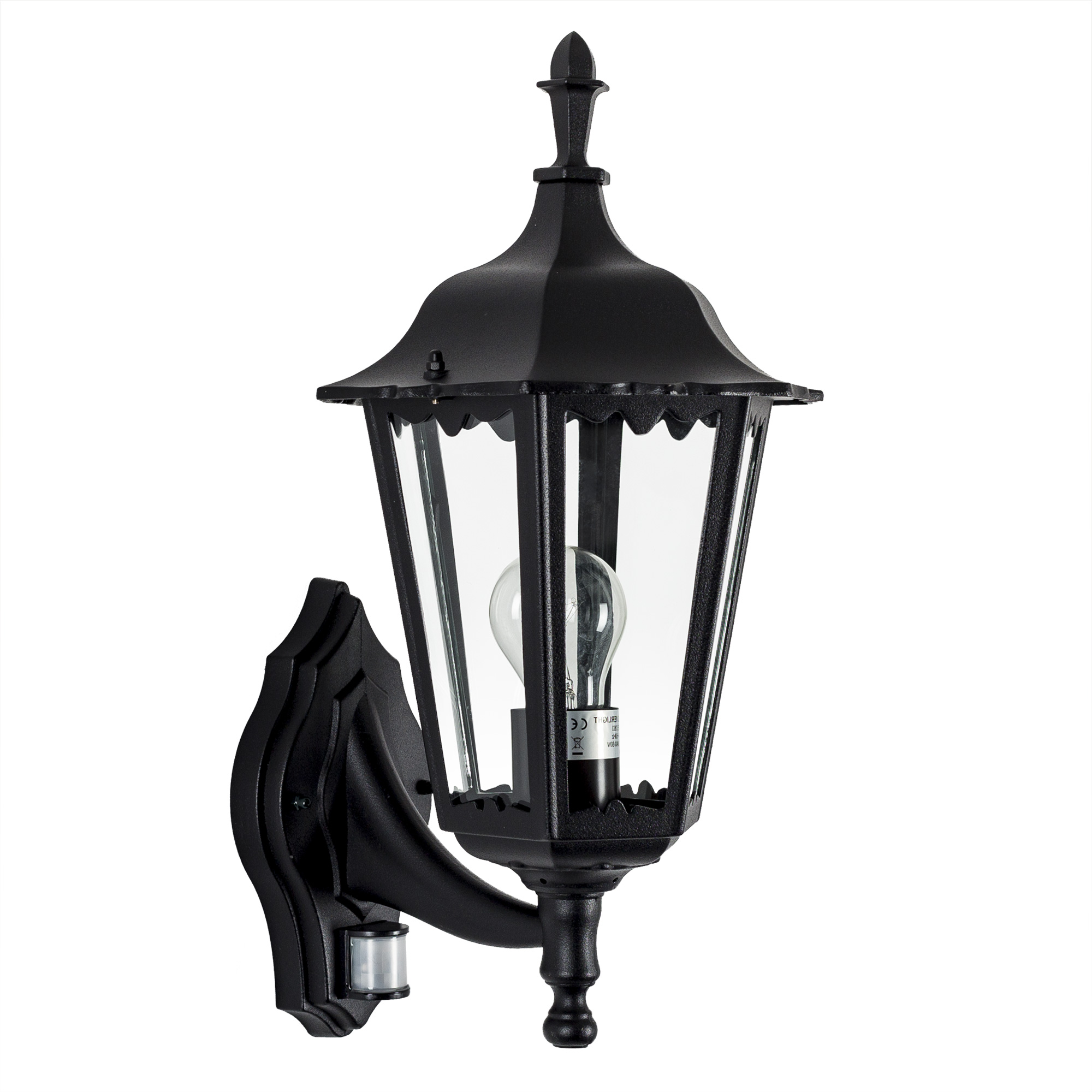 Ancona Muurlamp met Bewegingssensor Zwart