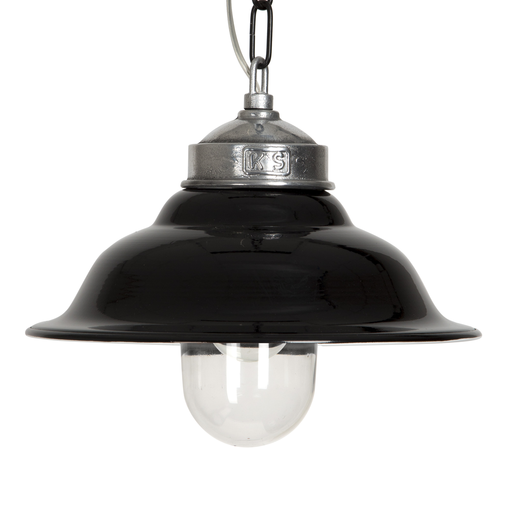 Hanglamp aan ketting Porto Fino aluminium met zwar...