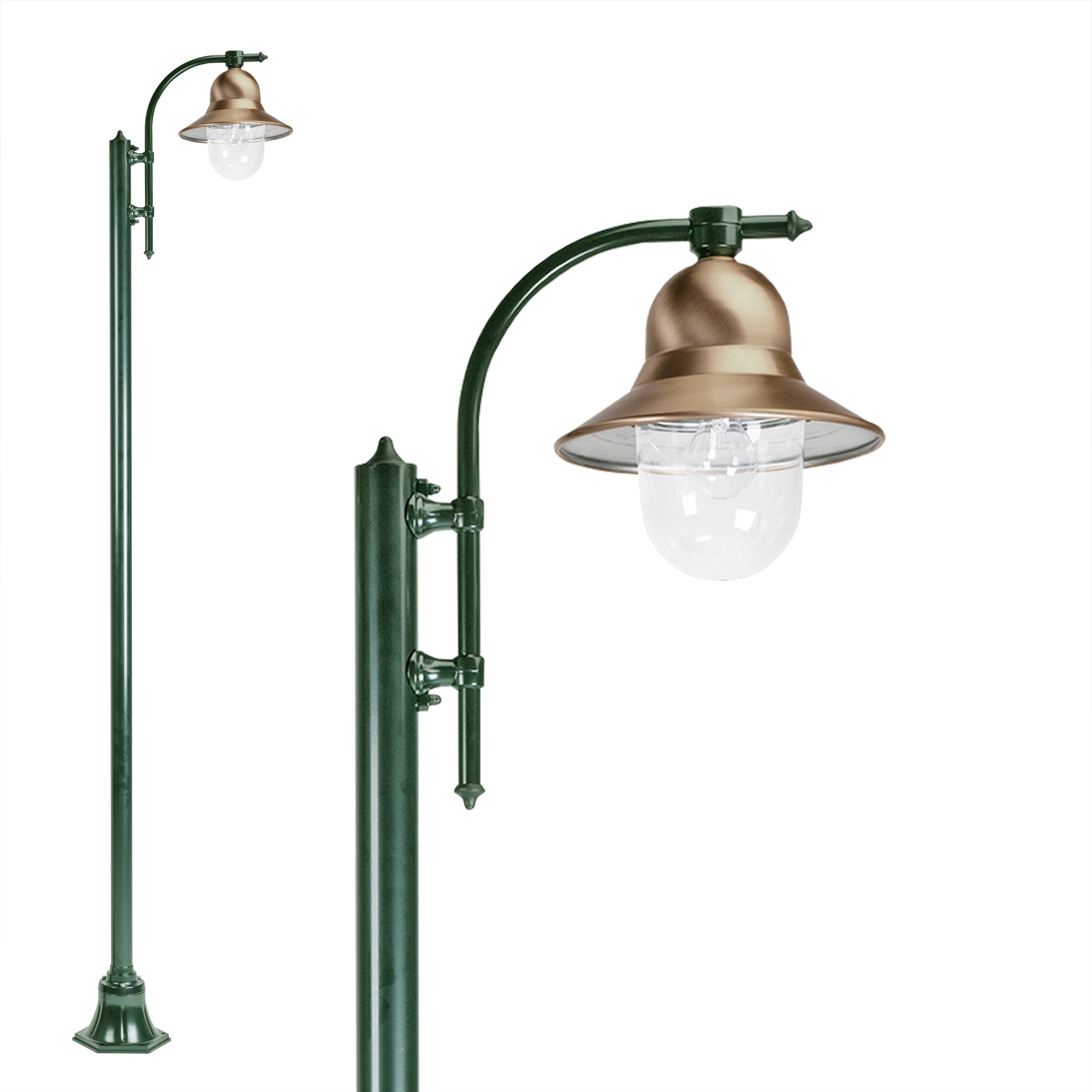 Toscane 1-lichts lantaarn tuinlamp Aluminium Koper...