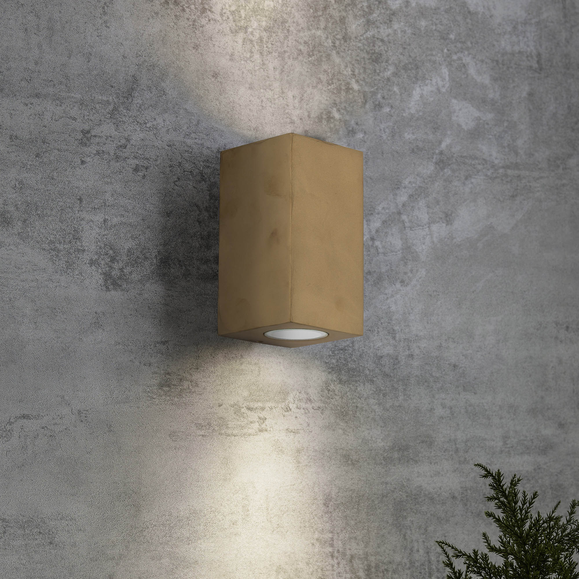 Big Levi Up en Down Muurlamp Messing