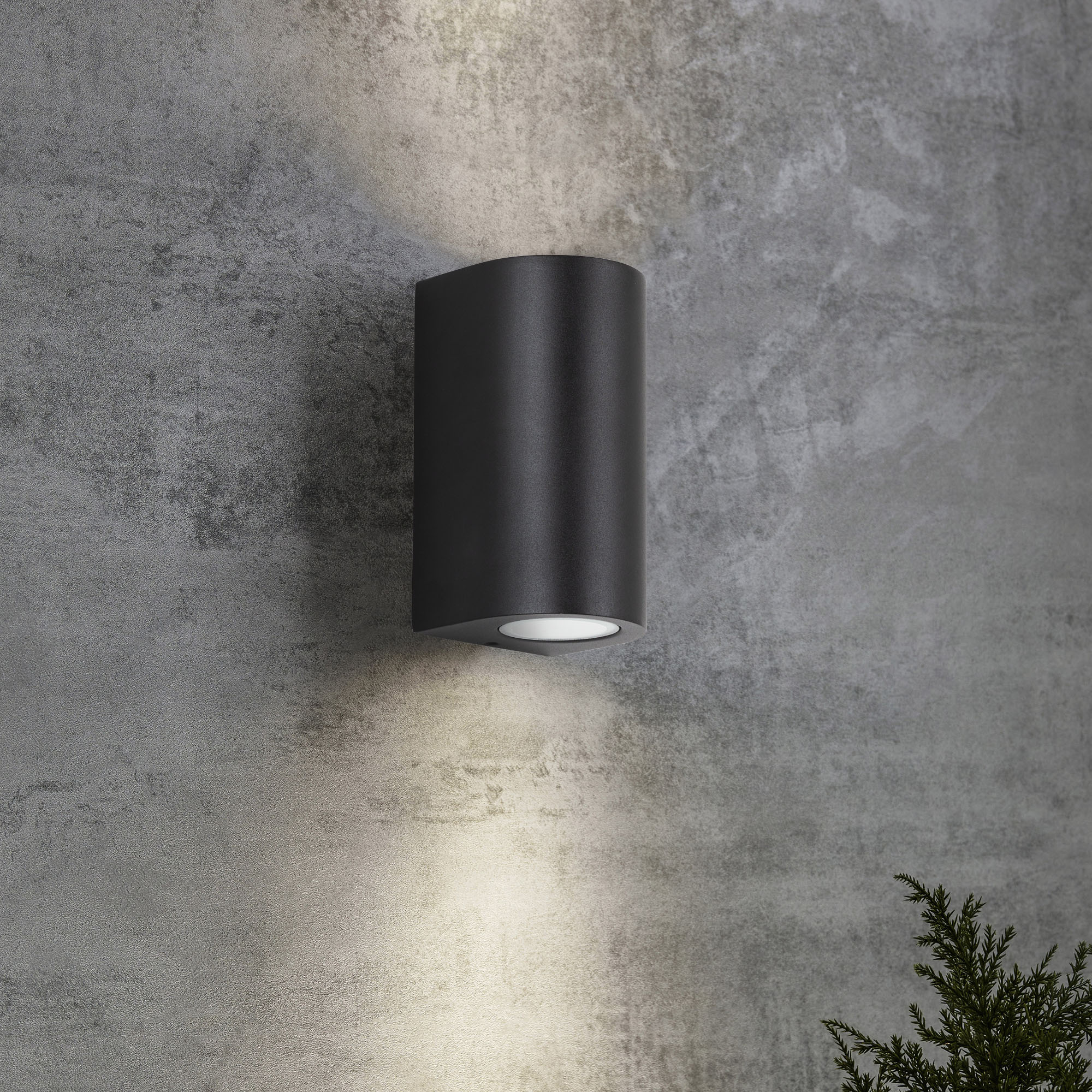 Big Noa Up en Down Muurlamp Zwart