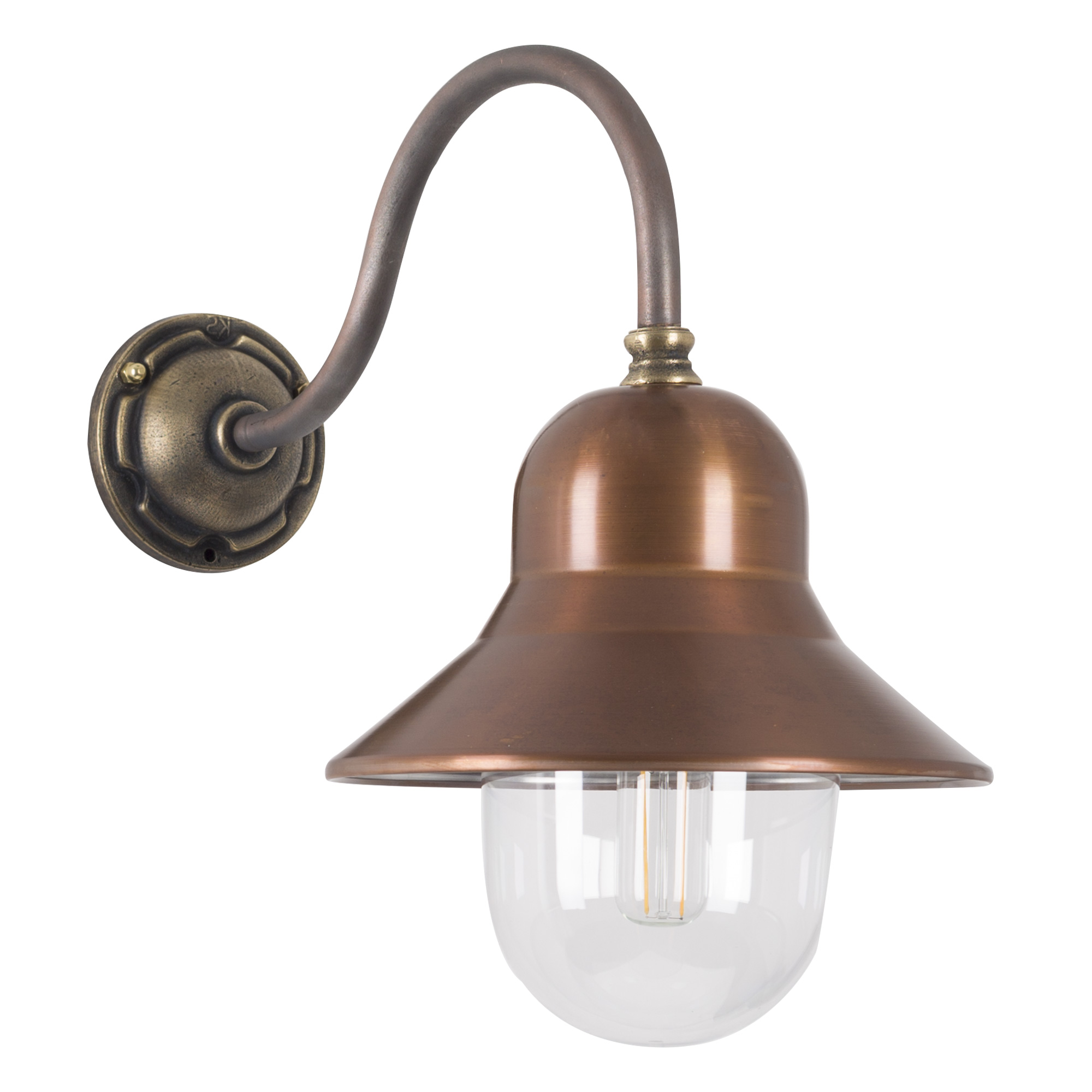 Evian Muurlamp Brons