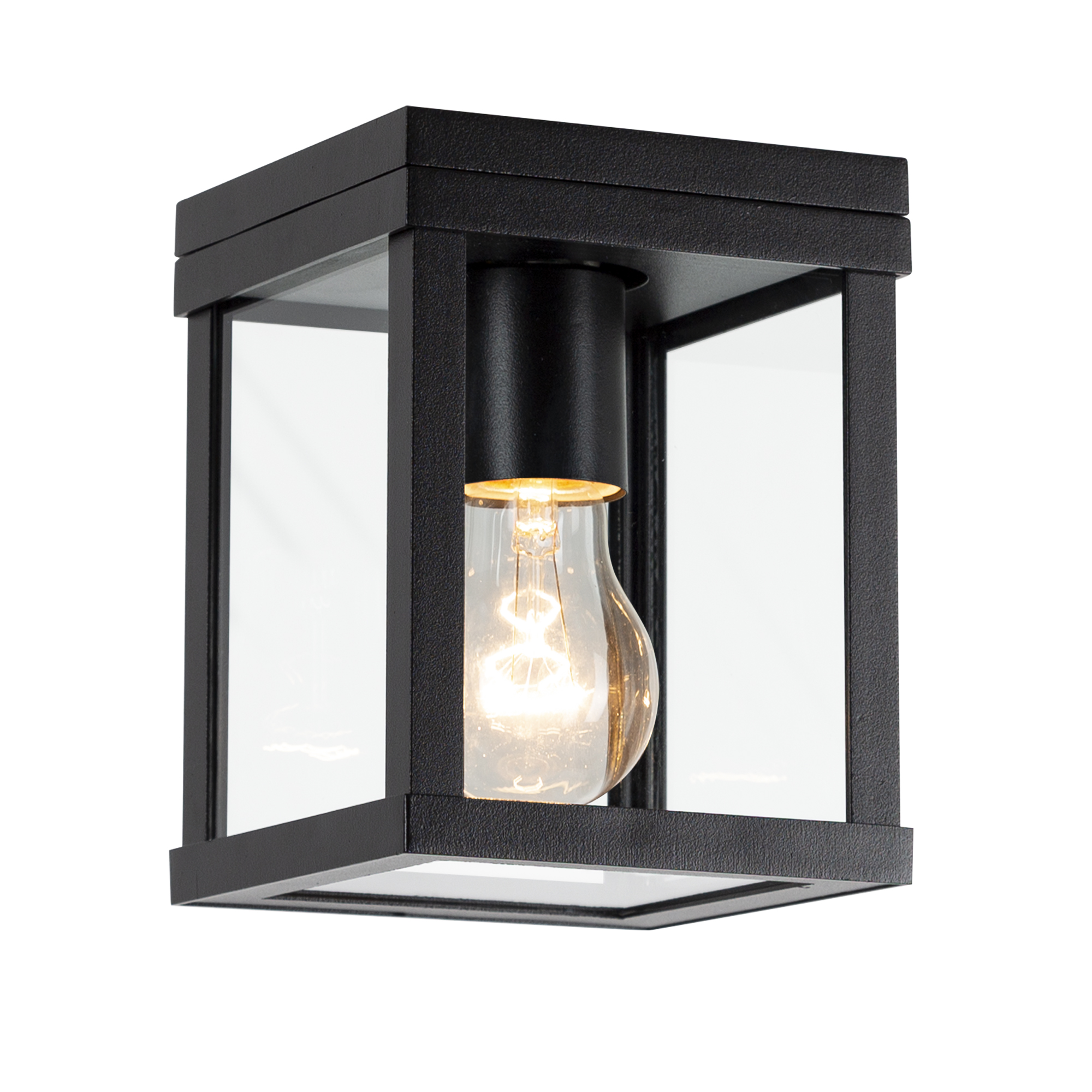 Buitenplafondlamp Industriële Jersey Zwart