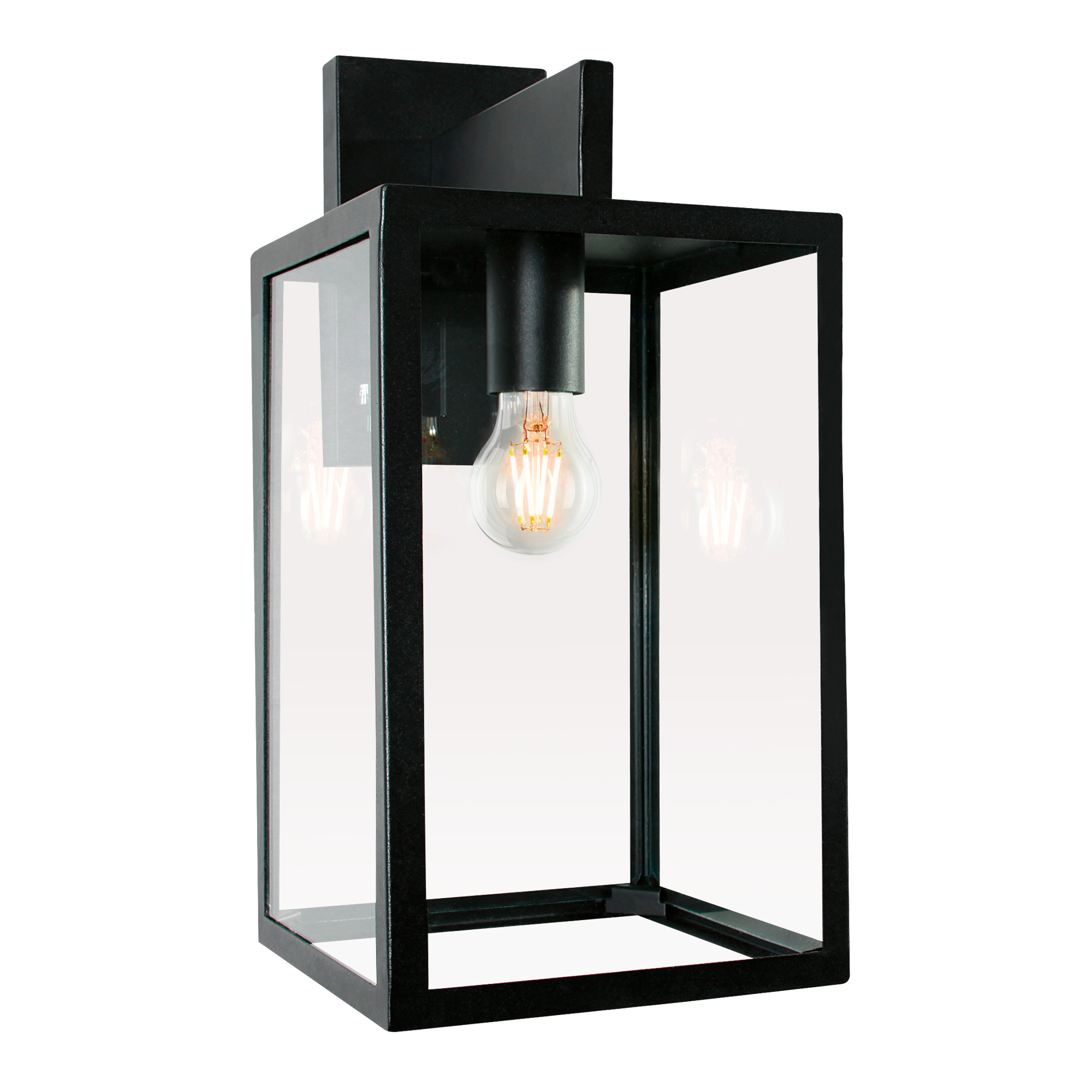 Hampton Muurlamp Zwart met Bewegingssensor LED