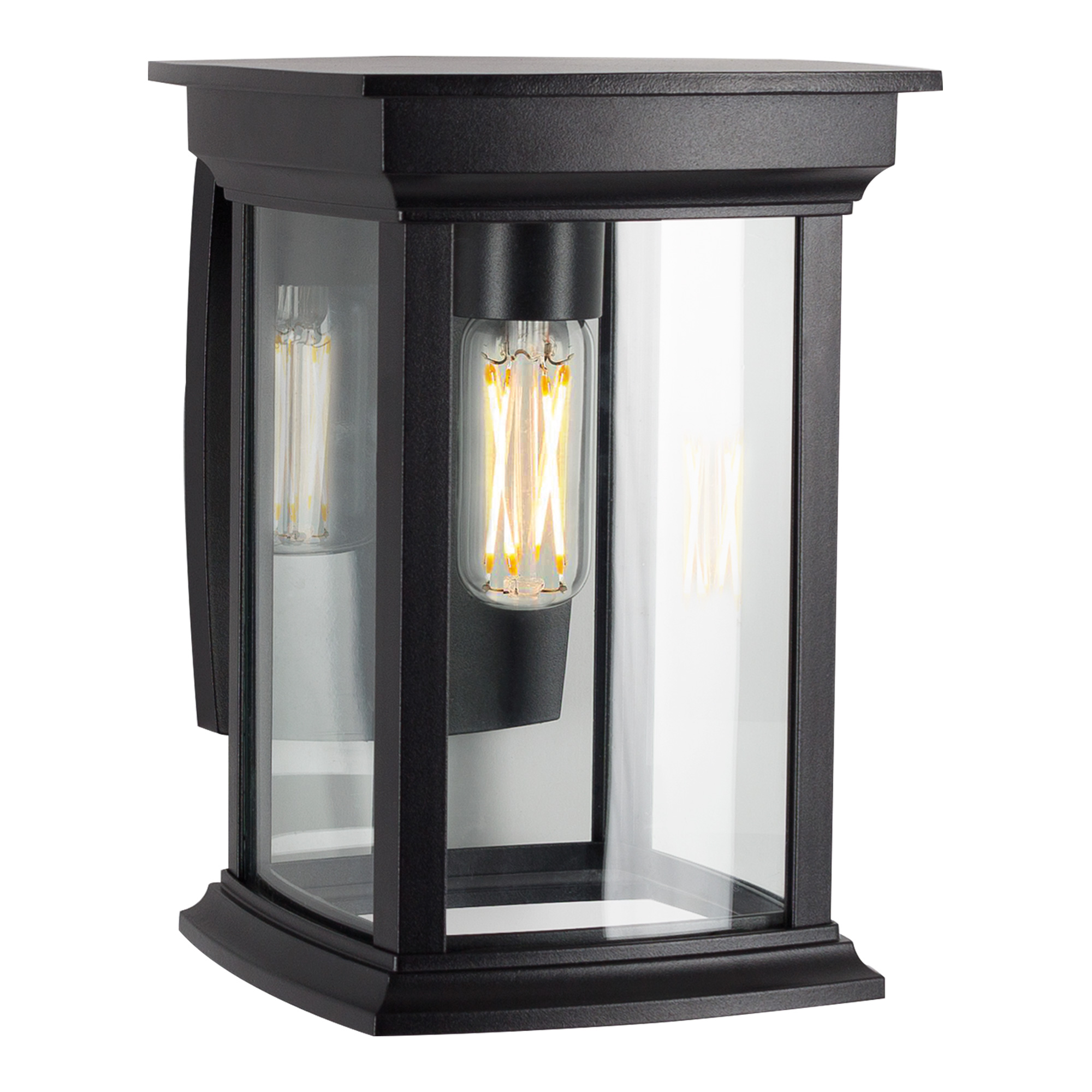 Carlton Muurlamp Zwart met bewegingssensor LED