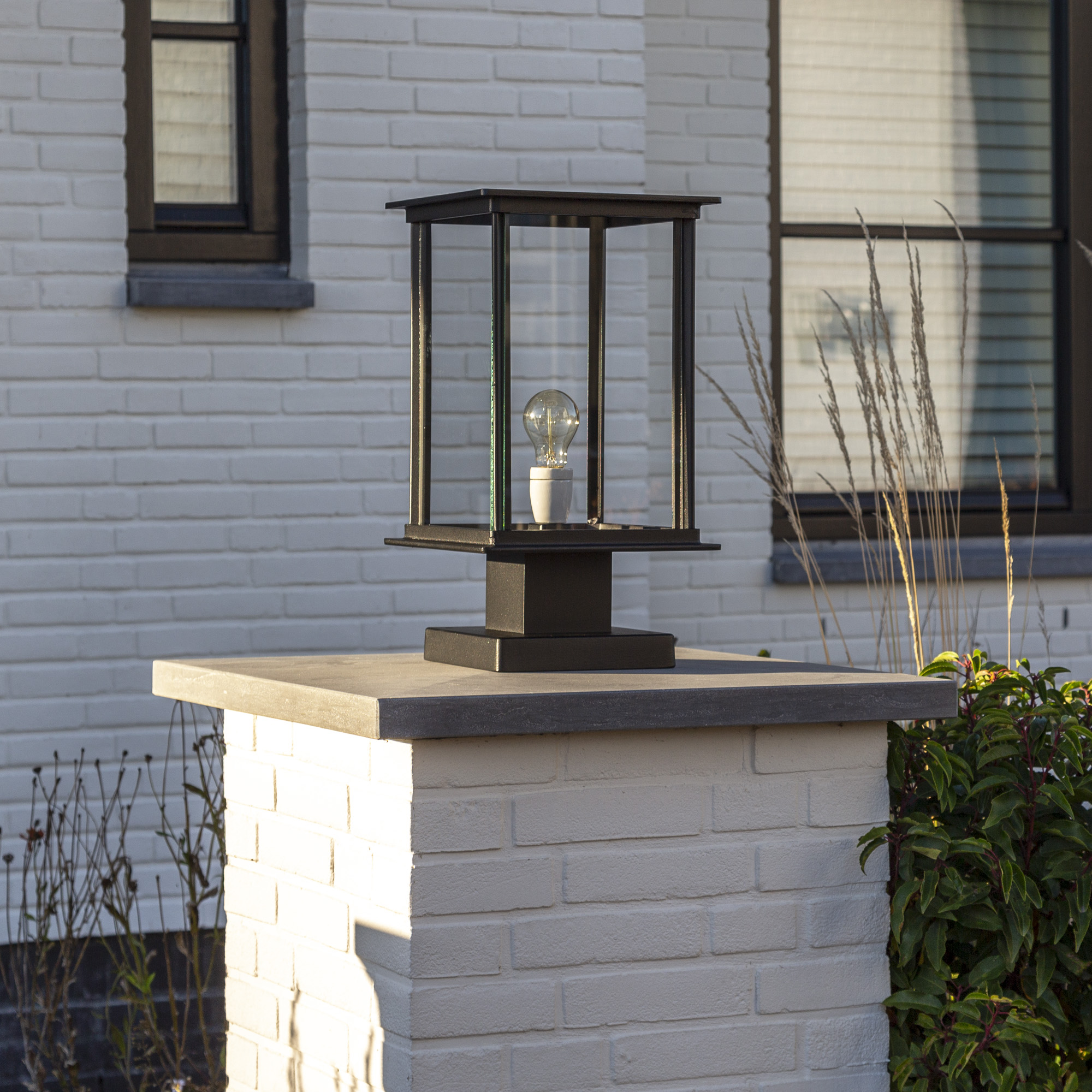 Buitenlamp Sokkellamp Zwart Capital 1