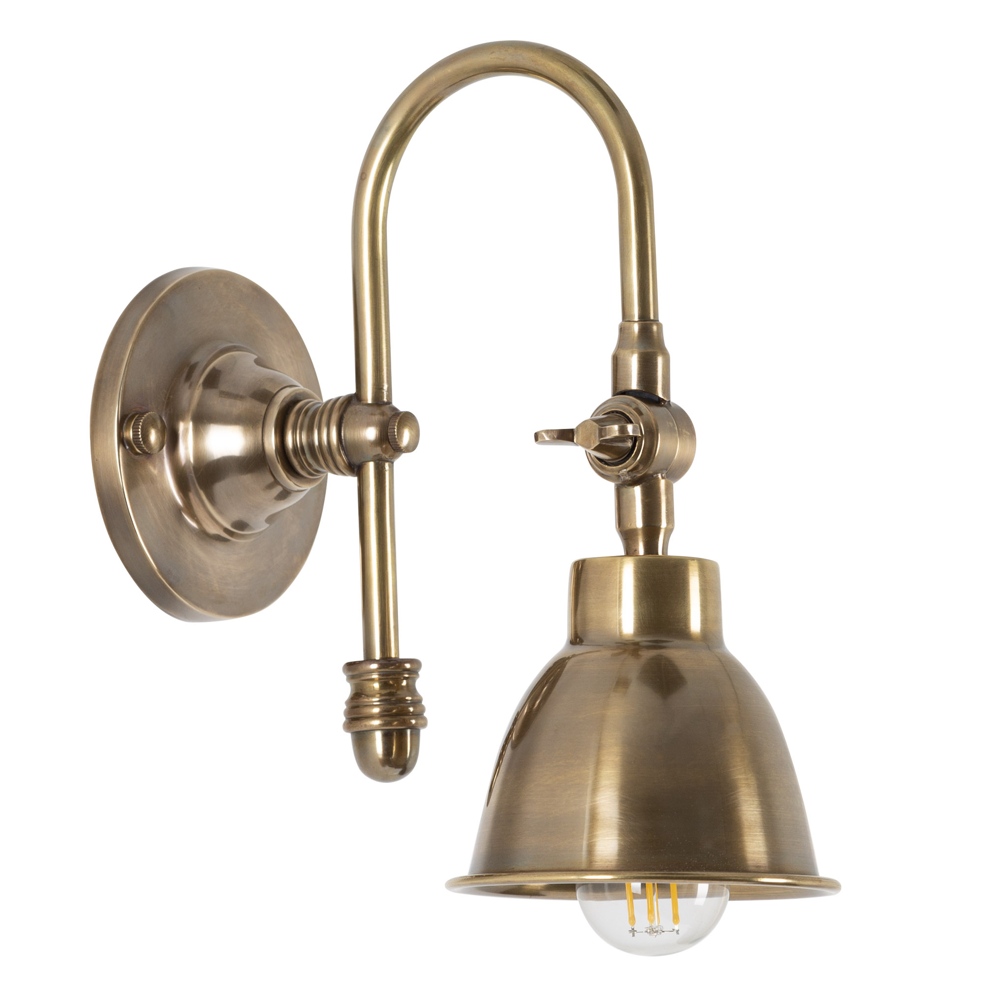 Pasco Wandlamp Antiek Brons