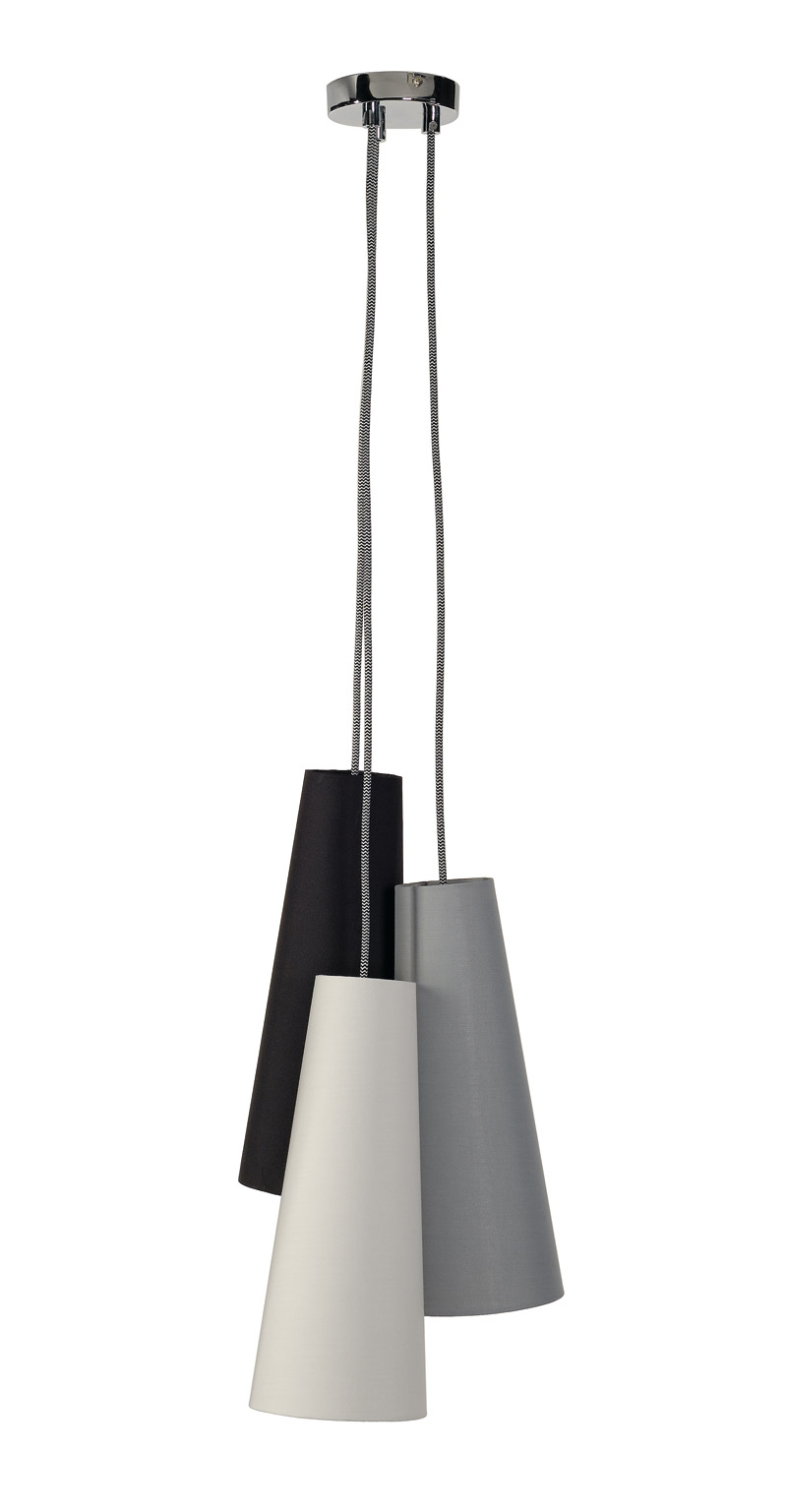 Soprana Cone Pd-2 Zwart/wit/grijs 3xe14 Soprana Cone Pd-2 Zwart/wit/grijs 3xe14