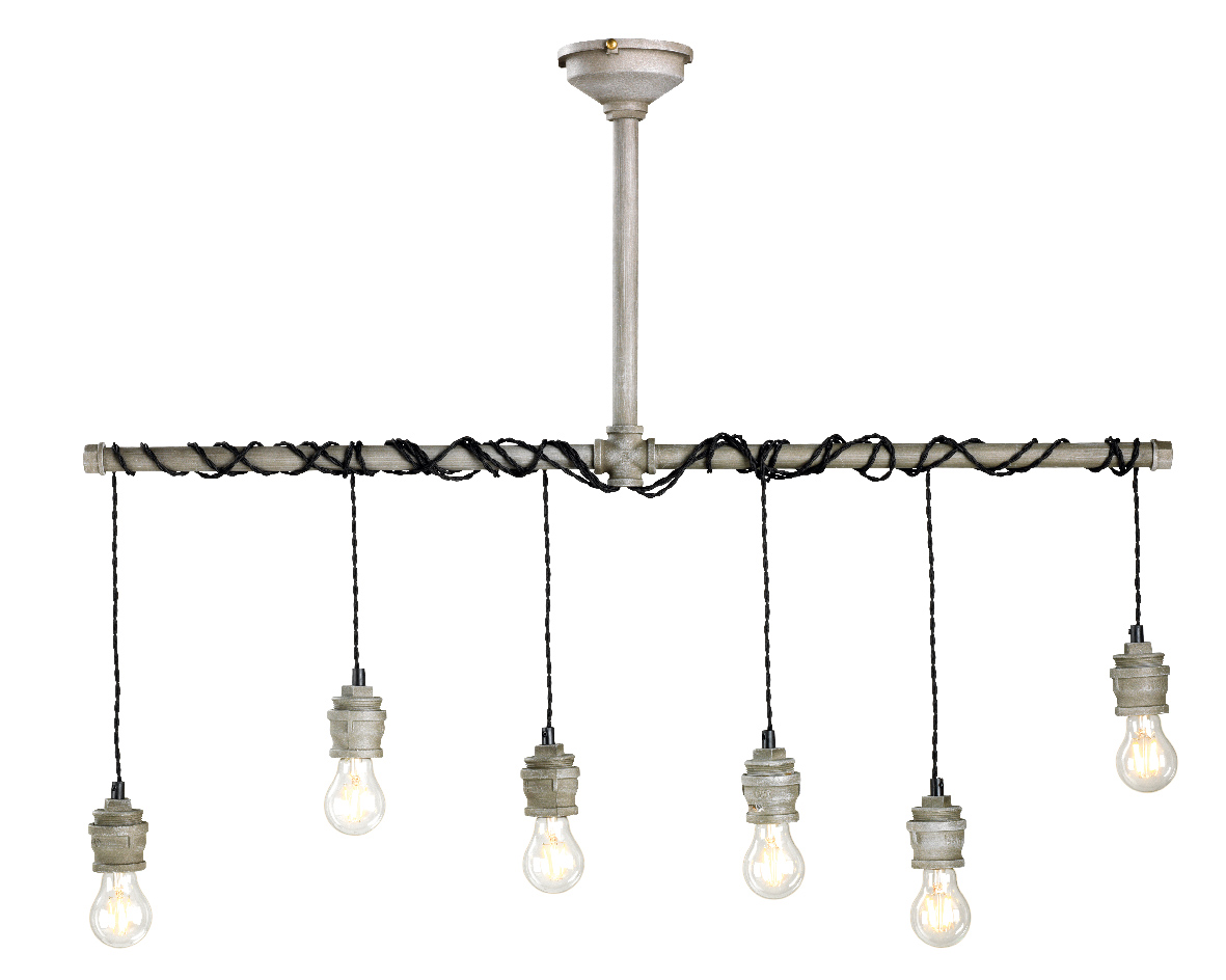 Hanglamp metaal 6 lampen Hanglamp metaal 6 lampen