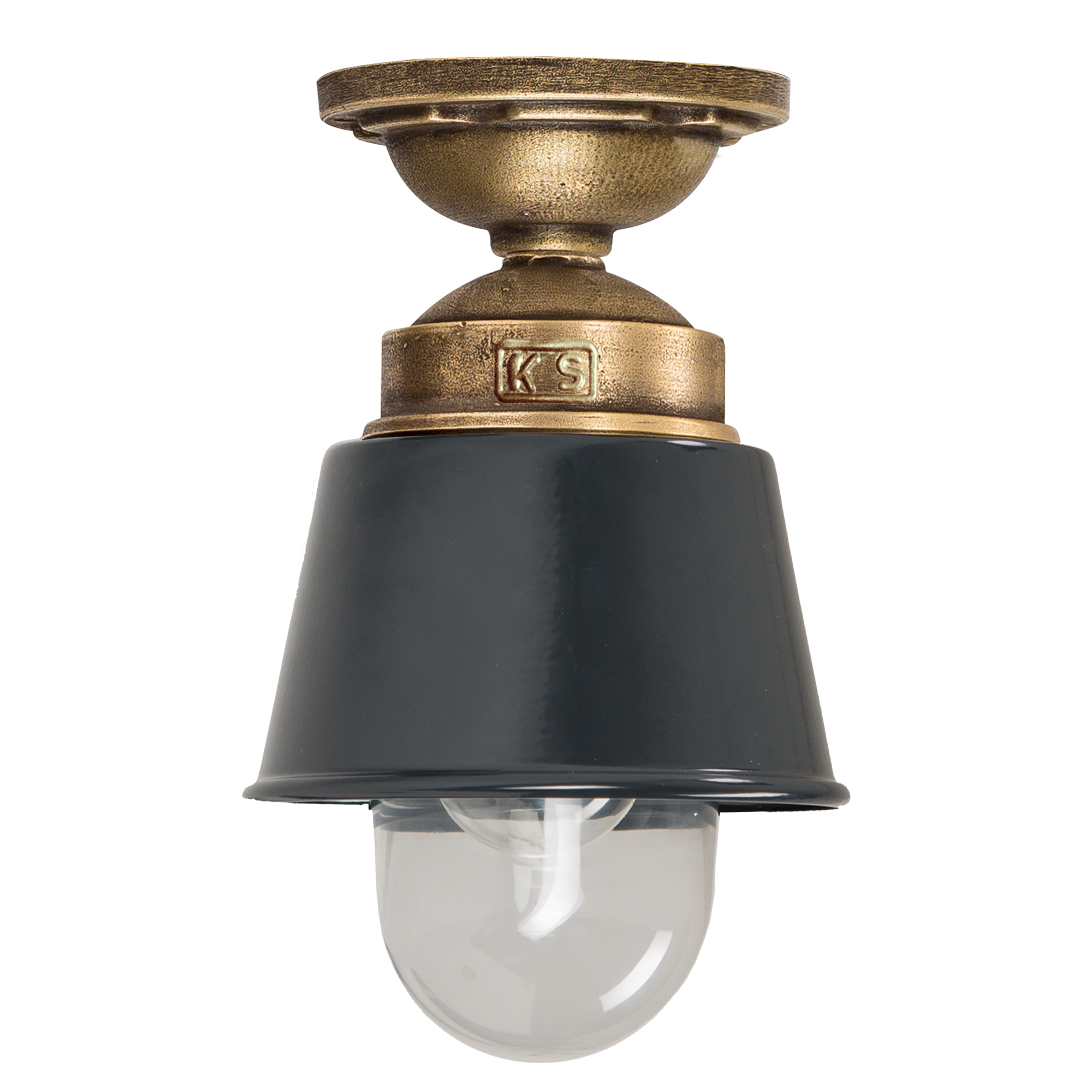 Kostas Brass Plafondlamp Antraciet Kostas Brass Plafondlamp Antraciet
