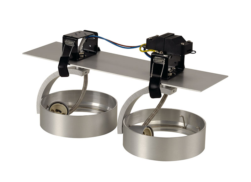 Kalu Recessed 2 Spot Alu Geborsteld 2xgu10 Kalu Recessed 2 Spot Alu Geborsteld 2xgu10