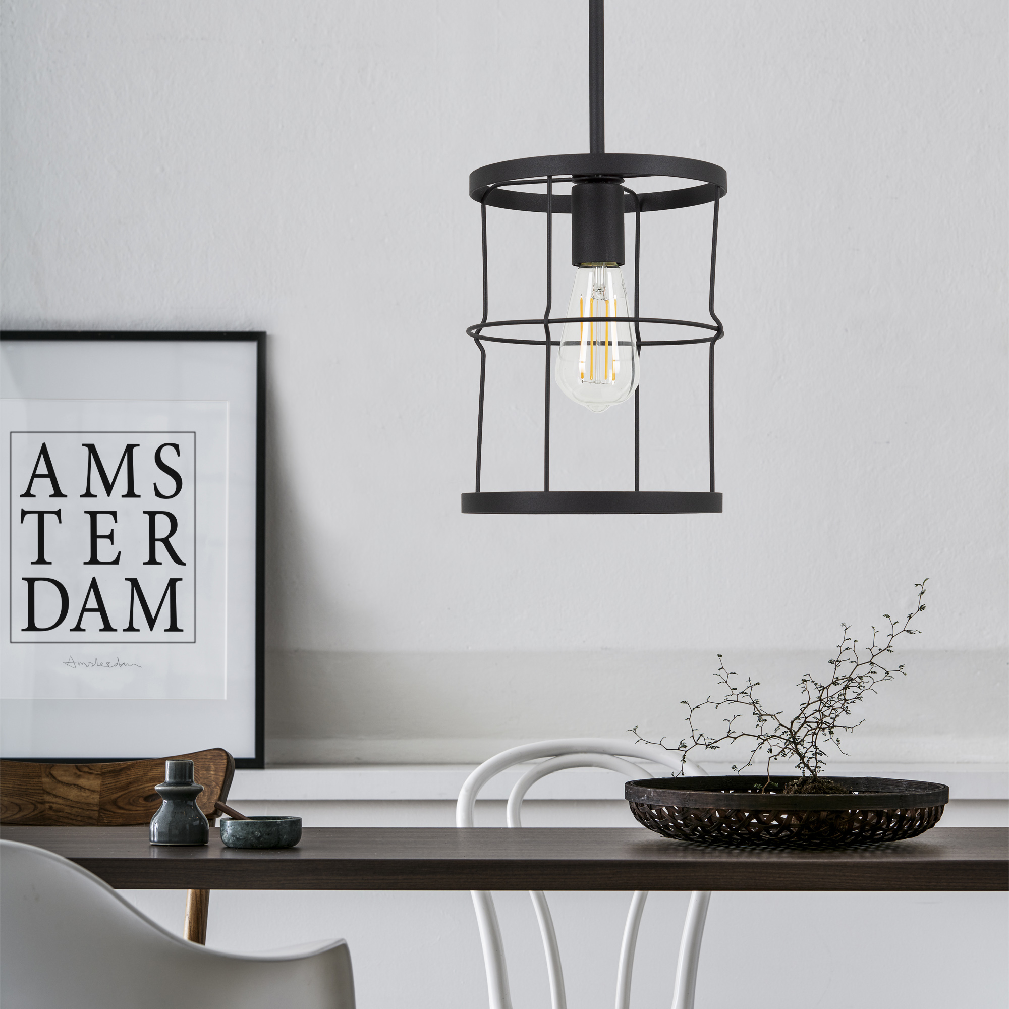 Benson hanglamp goud zwart Benson hanglamp goud zwart