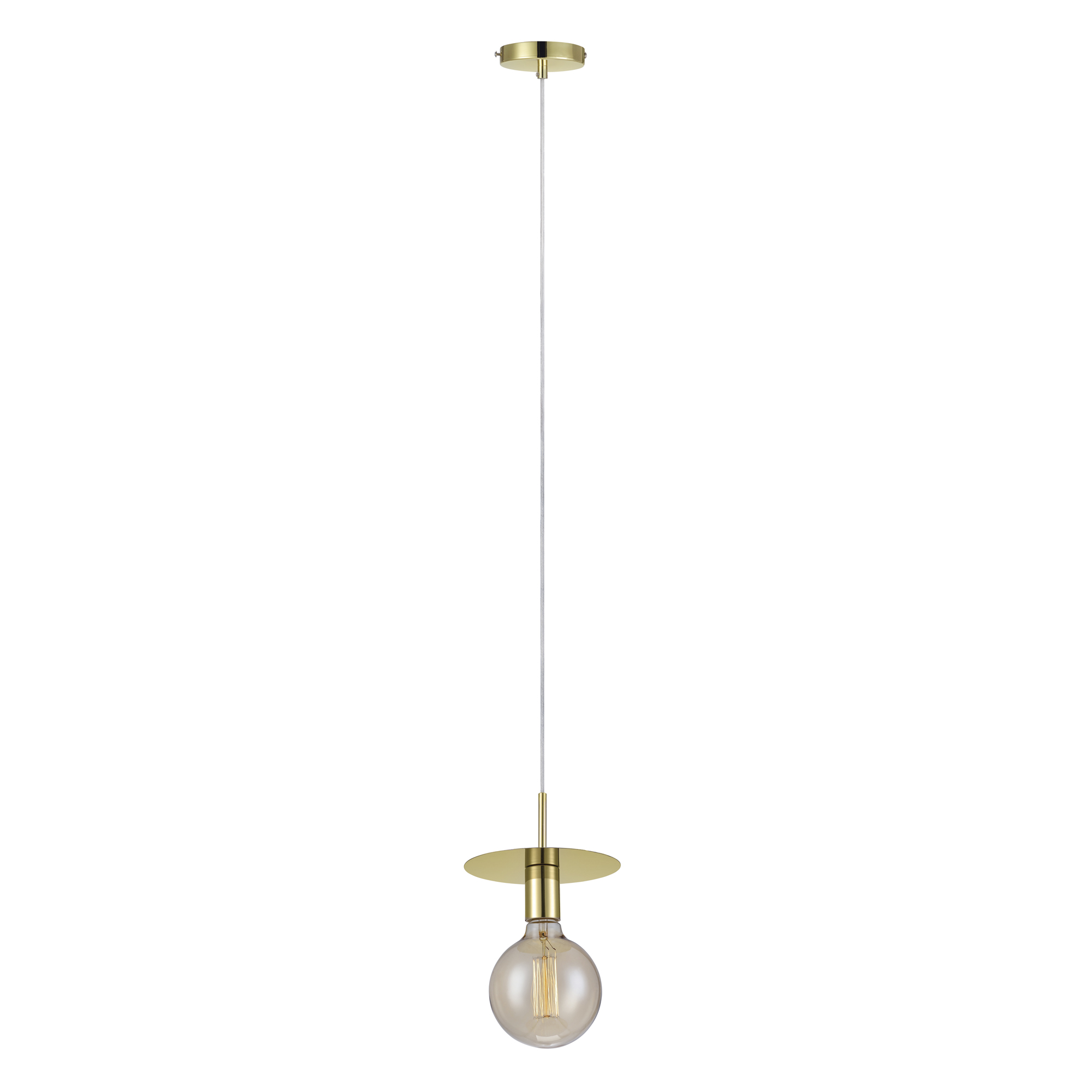 Disc 1-lichts Hanglamp messing Disc 1-lichts Hanglamp messing