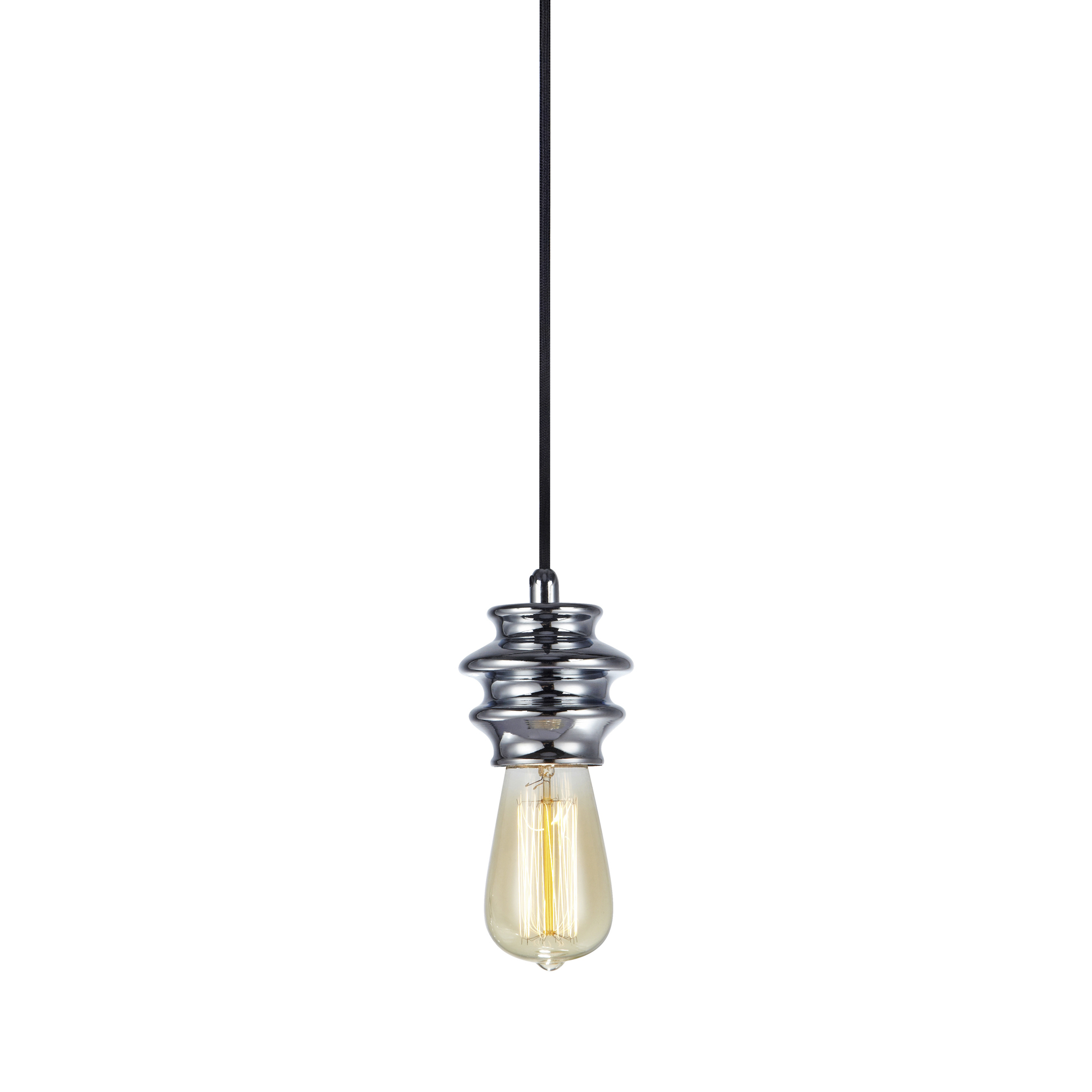 Fab 1-lichts hanglamp chroom Fab 1-lichts hanglamp chroom