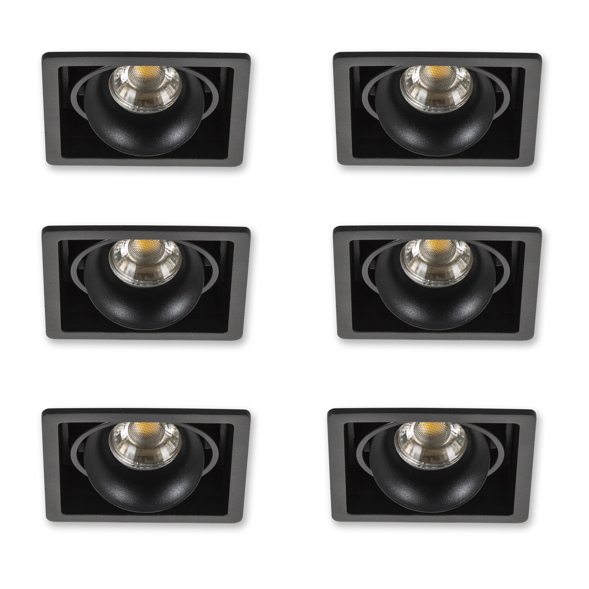 Inbouwspot Bjorn 1 zwart set 6 stuks Inbouwspot Bjorn 1 zwart set 6 stuks