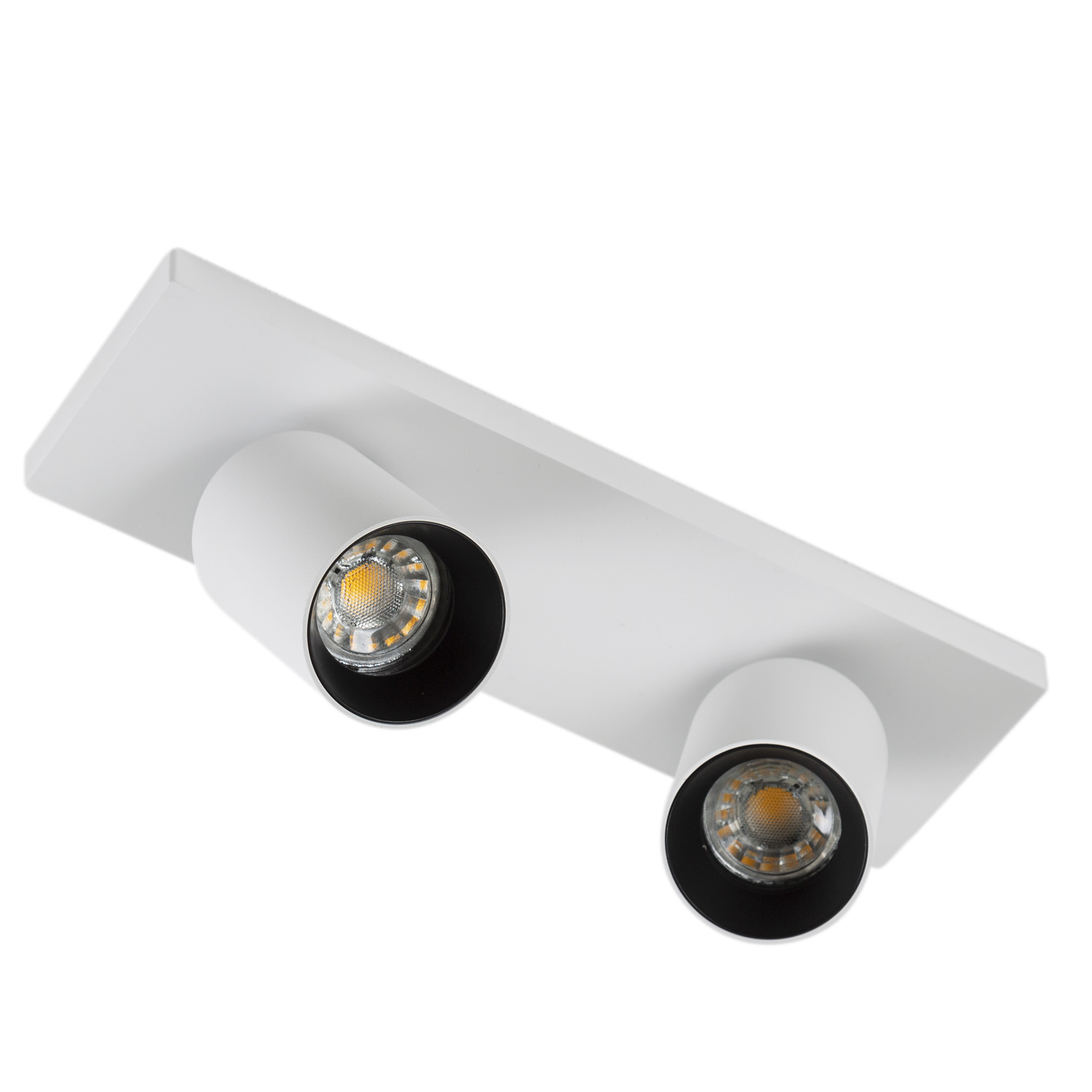 Opbouwspot Mila 2 wit / zwart Opbouwspot Mila 2 wit / zwart