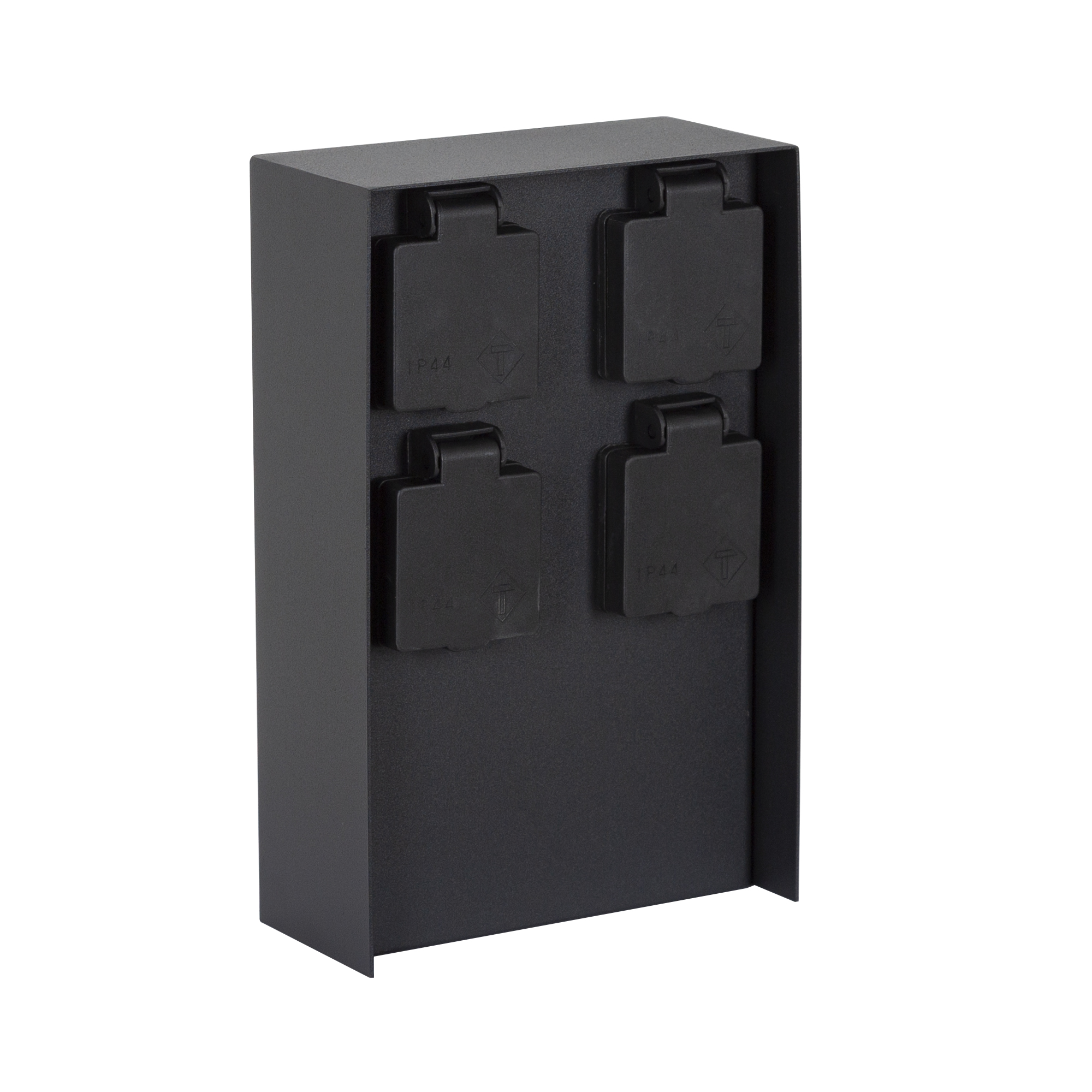 Buitenstopcontact Charge 4 tuinstopcontact zwart dubbel Buitenstopcontact Charge 4 tuinstopcontact zwart dubbel