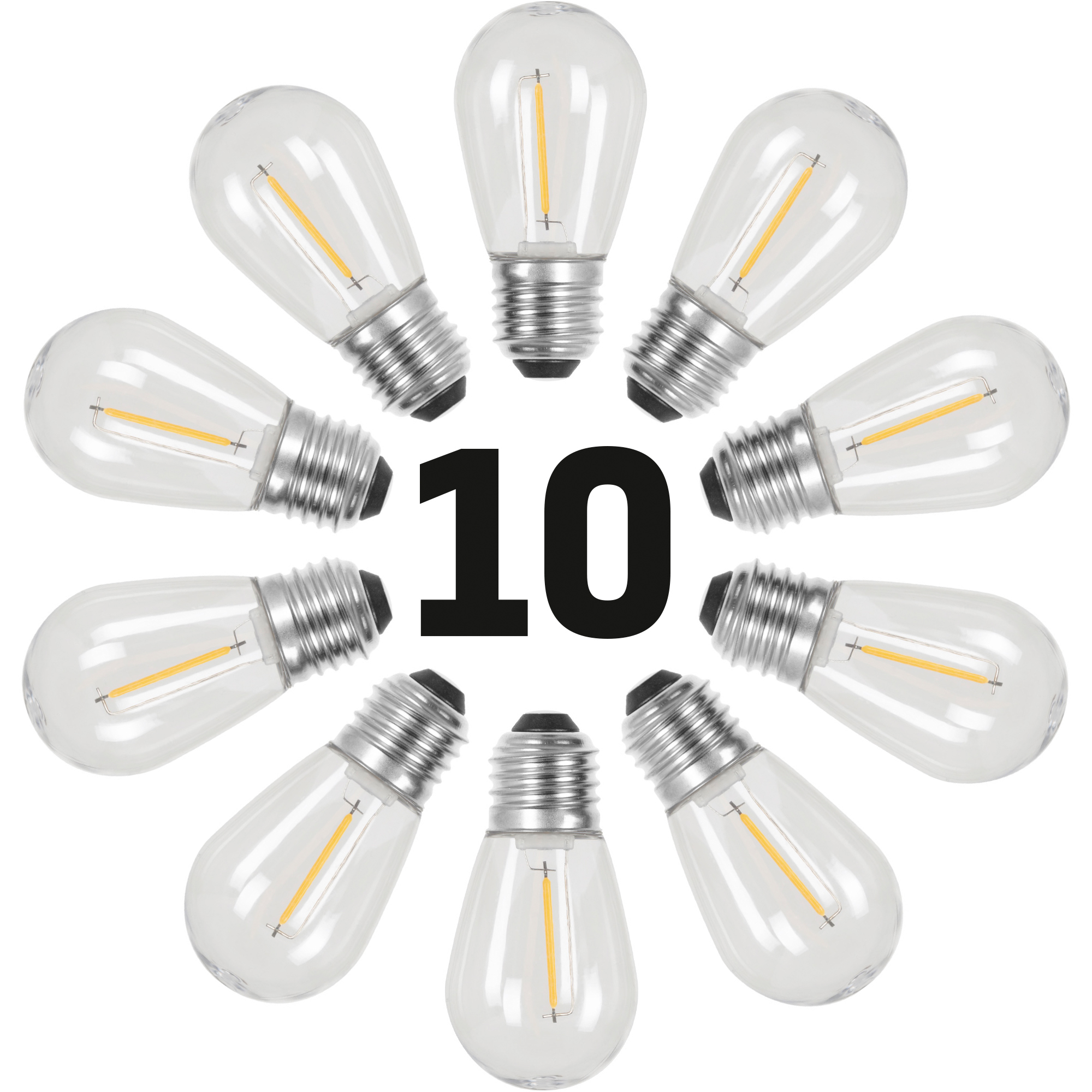 10-pack I-Led lichtbron 12v tbv lichtsnoer Party 10-pack I-Led lichtbron 12v tbv lichtsnoer Party
