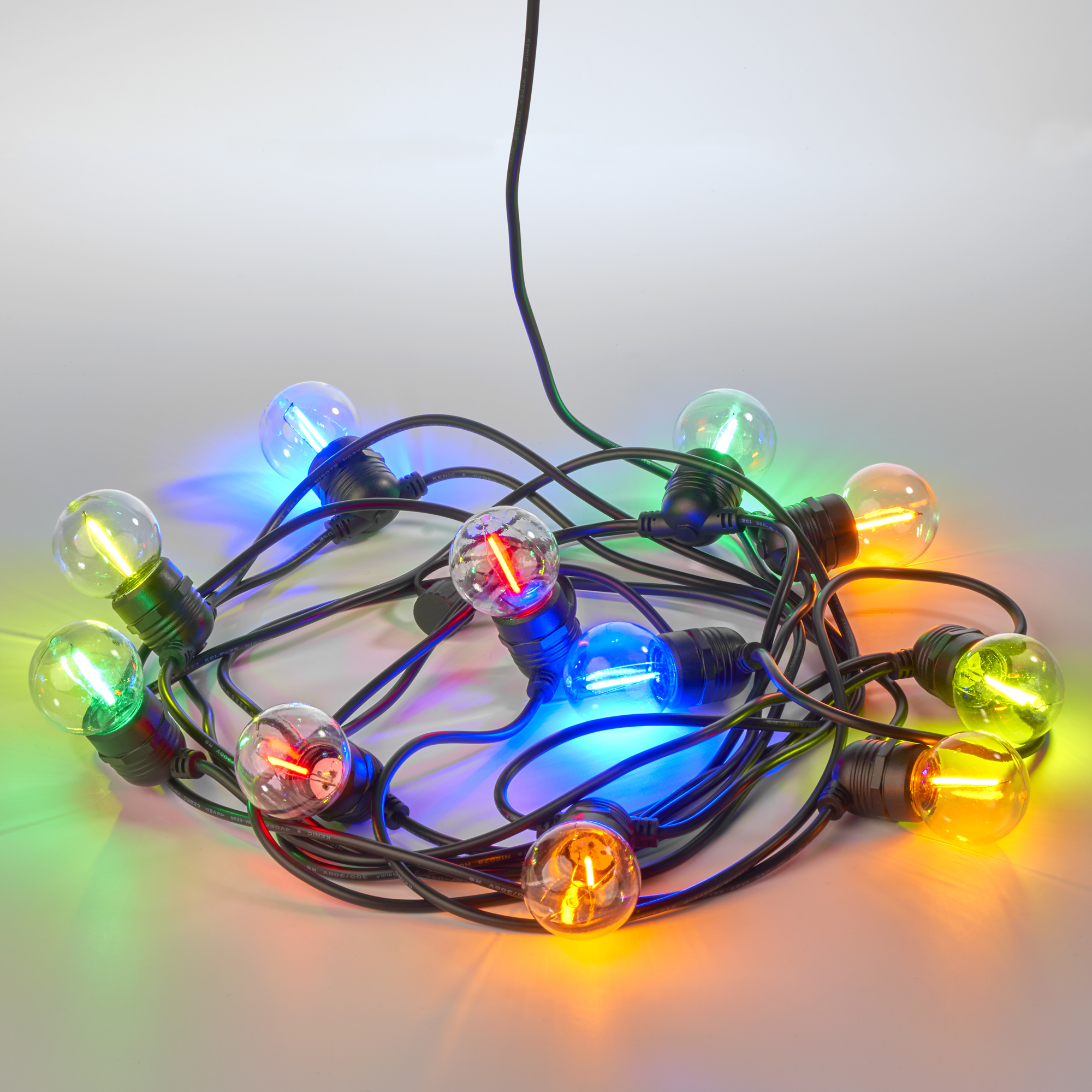 Lichtsnoer Buiten Party 10 inclusief 12V LED Kleur Lichtsnoer Buiten Party 10 inclusief 12V LED Kleur