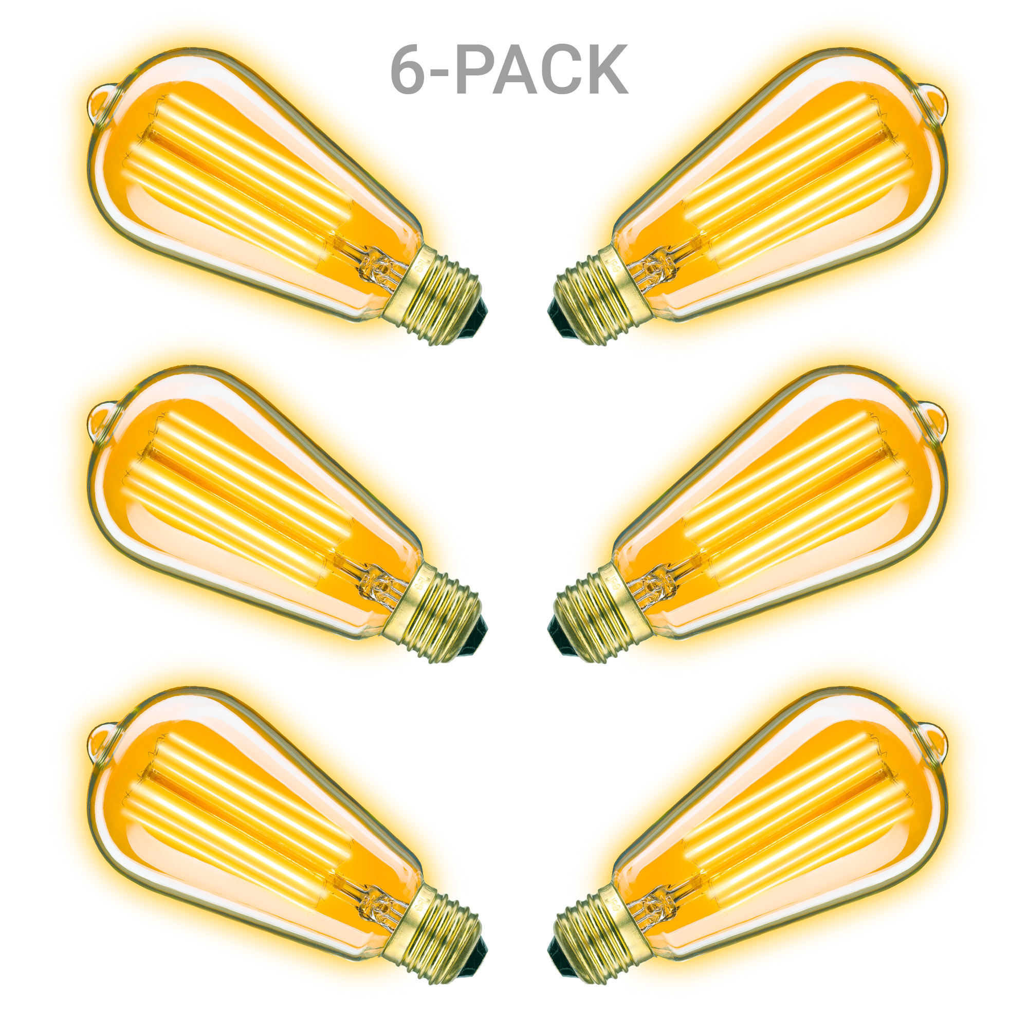 Classic Gold LED 4W Kooldraadlamp Edison 6-pack Classic Gold LED 4W Kooldraadlamp Edison 6-pack