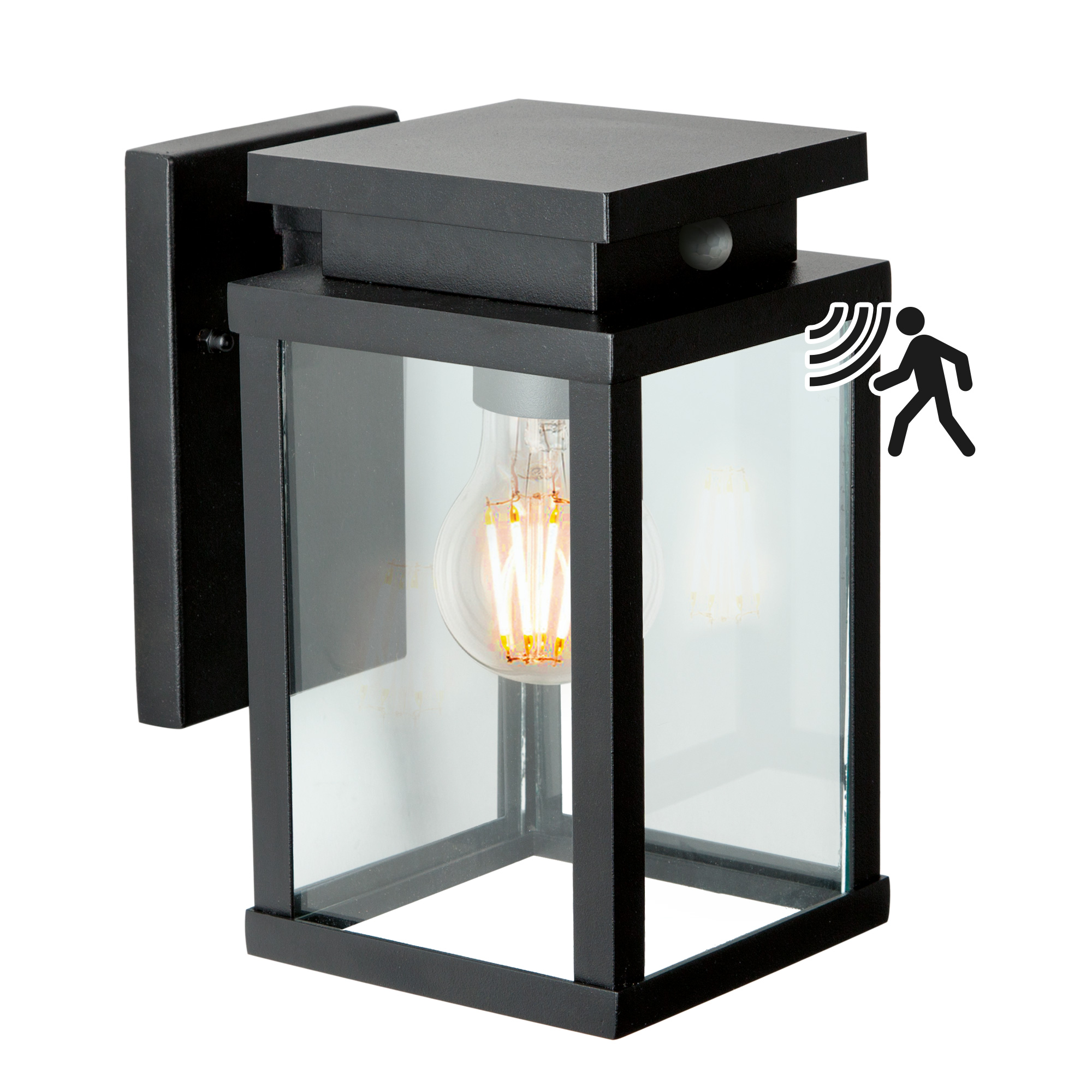Buitenlamp Jersey Zwart Met Bewegingssensor Buitenlamp Jersey Zwart Met Bewegingssensor
