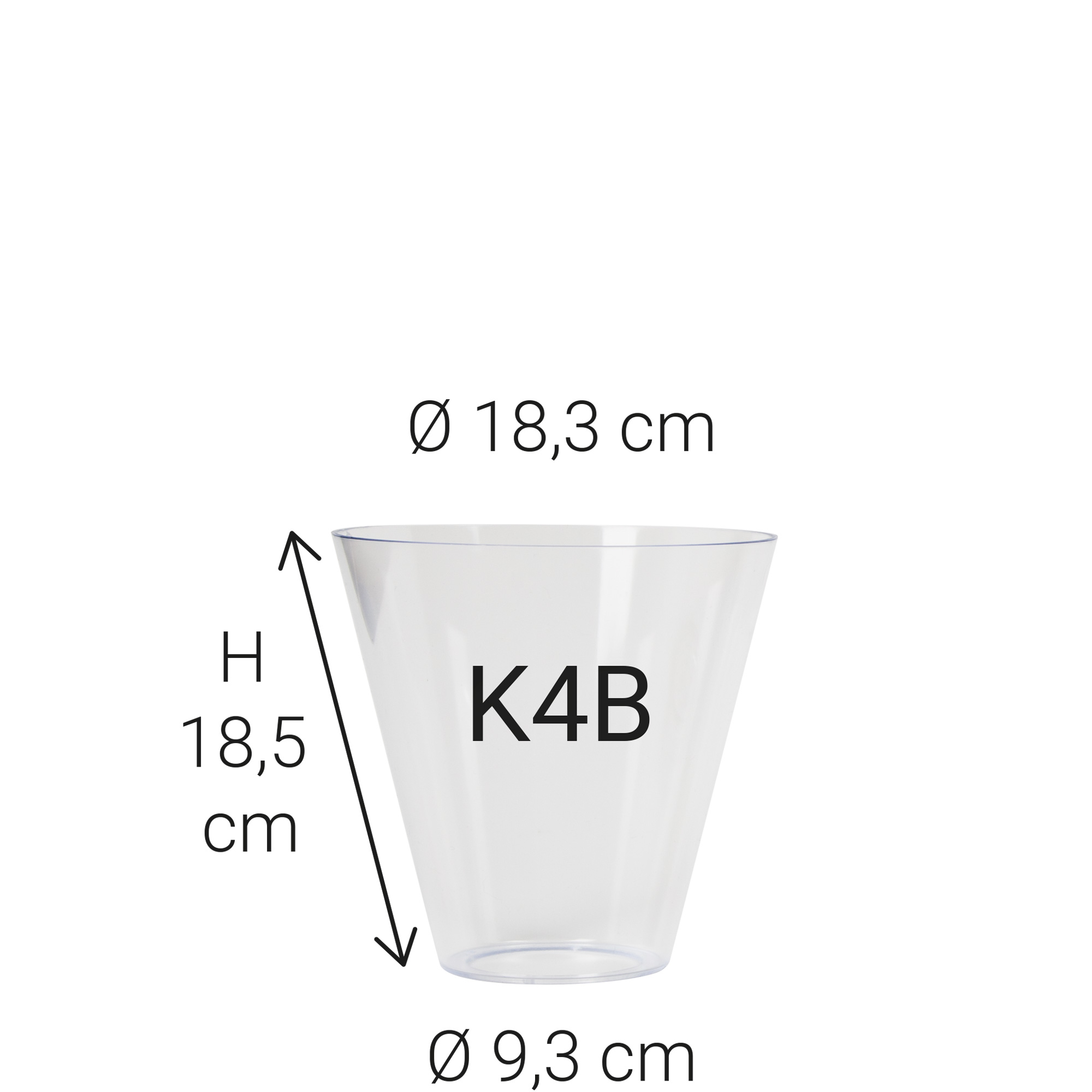Kunststof glas K4B glasbeker