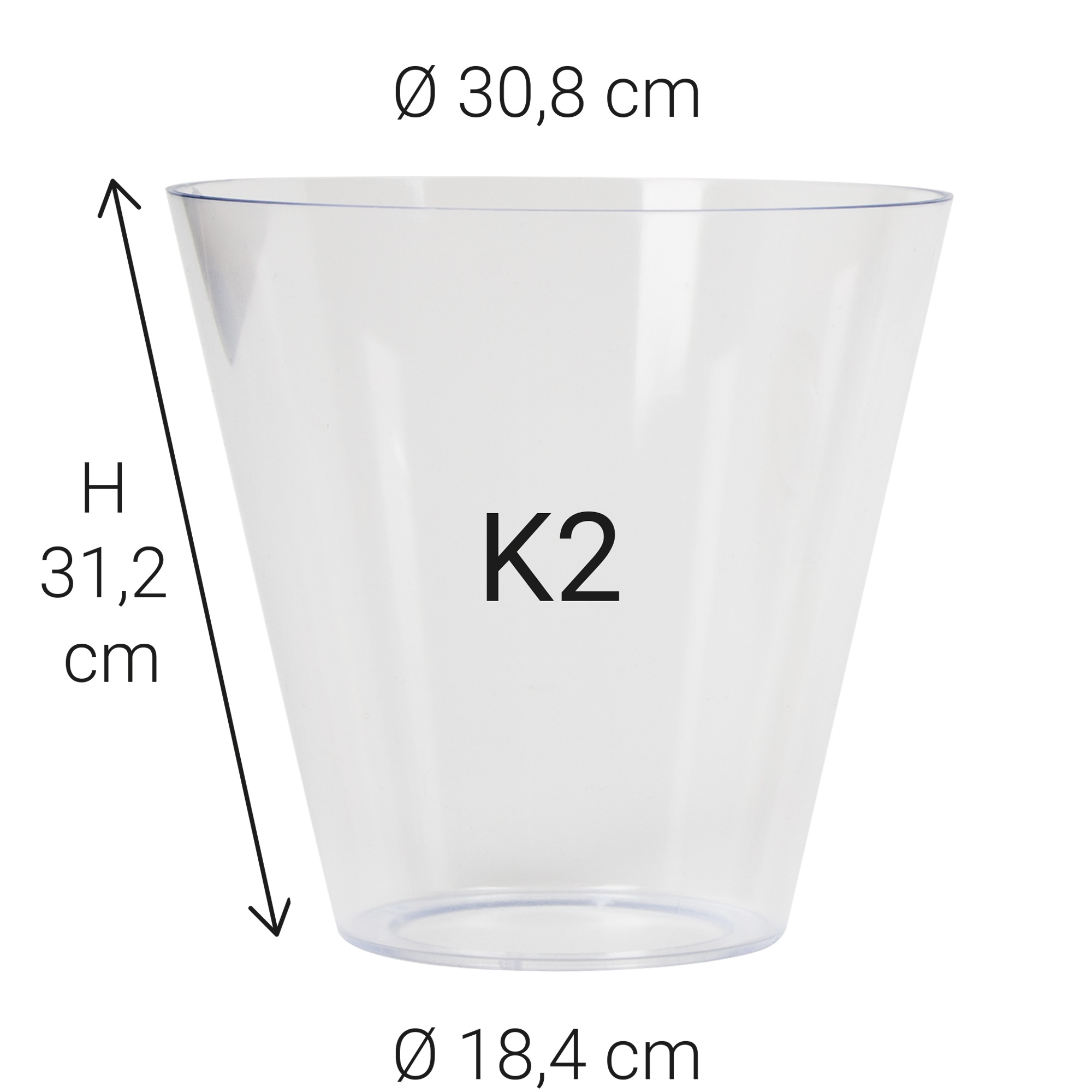 Kunststof glas K2 glasbeker