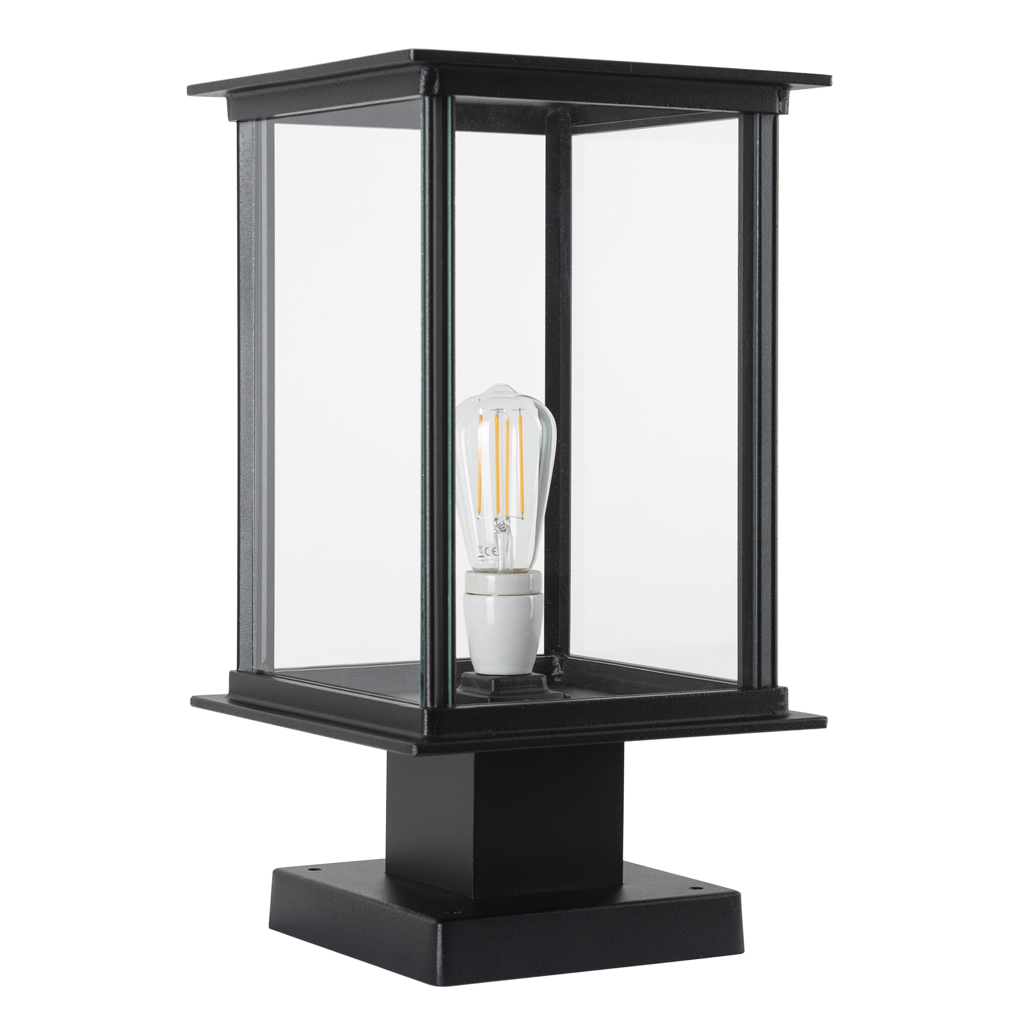 Buitenlamp sokkellamp zwart Capital XXL