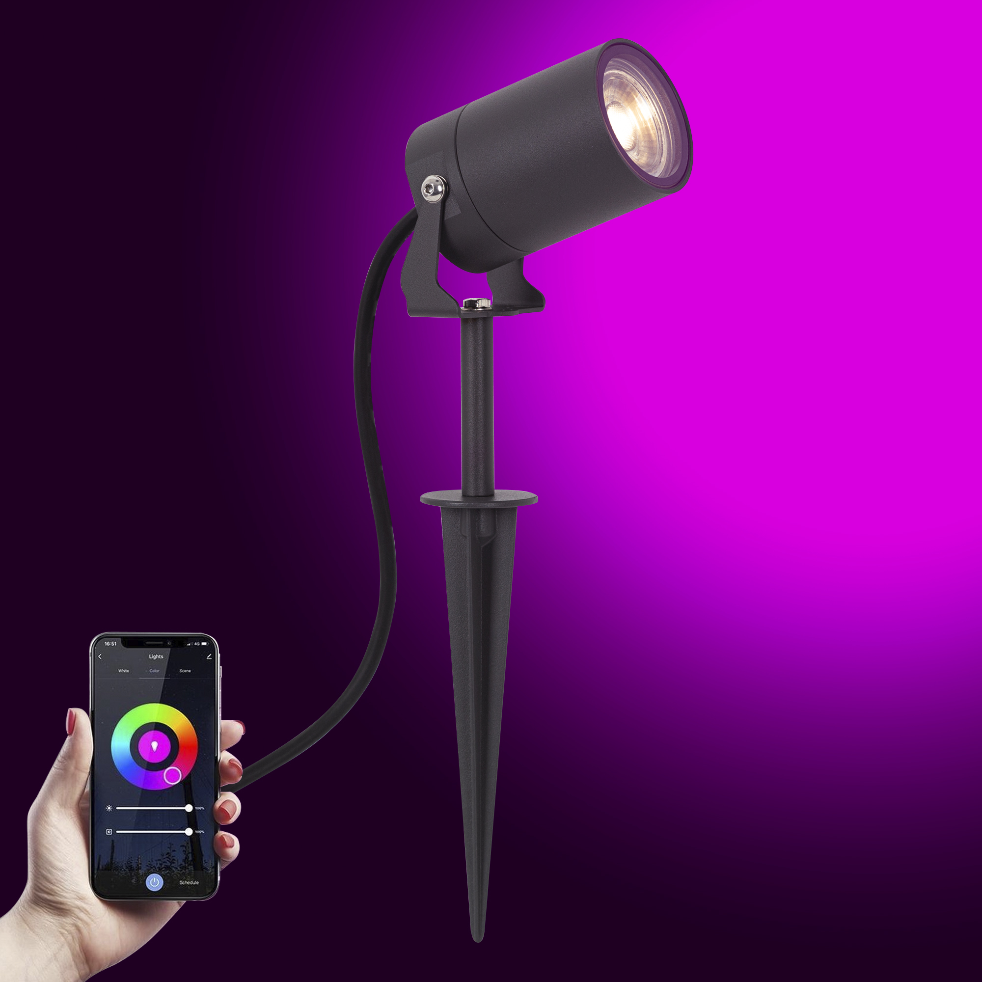 Multicolour Tuinspot Stark met WIFI