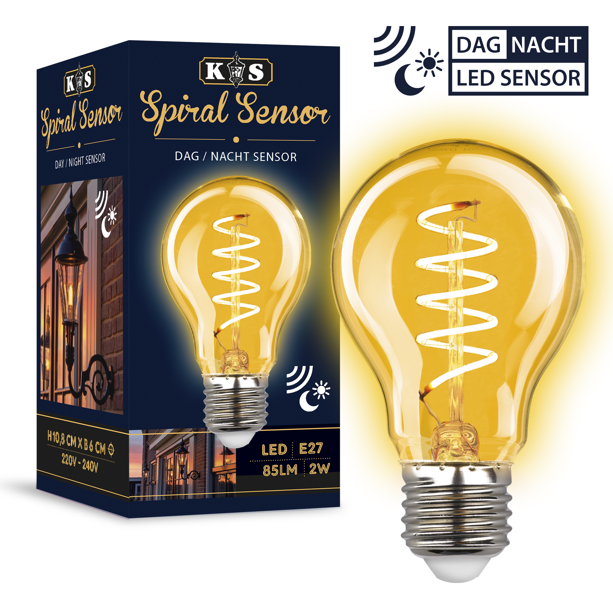 LED Dag / Nacht Sensor spiral LED Dag / Nacht Sensor spiral