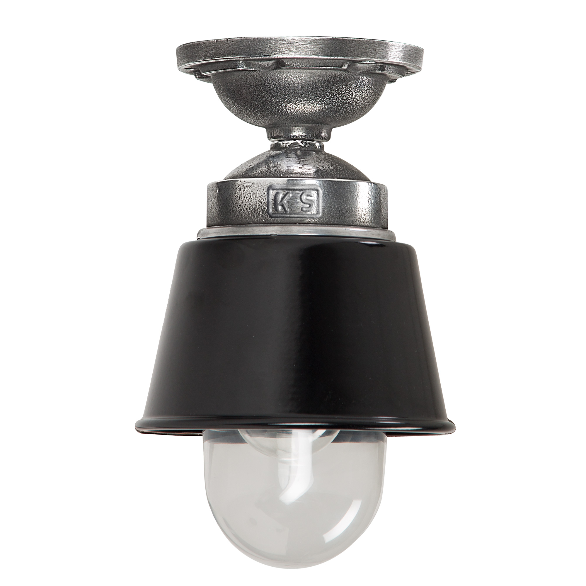 Plafondlamp Kostas zwart aluminium E27 binnen en verandalamp Plafondlamp Kostas zwart aluminium E27 binnen en verandalamp