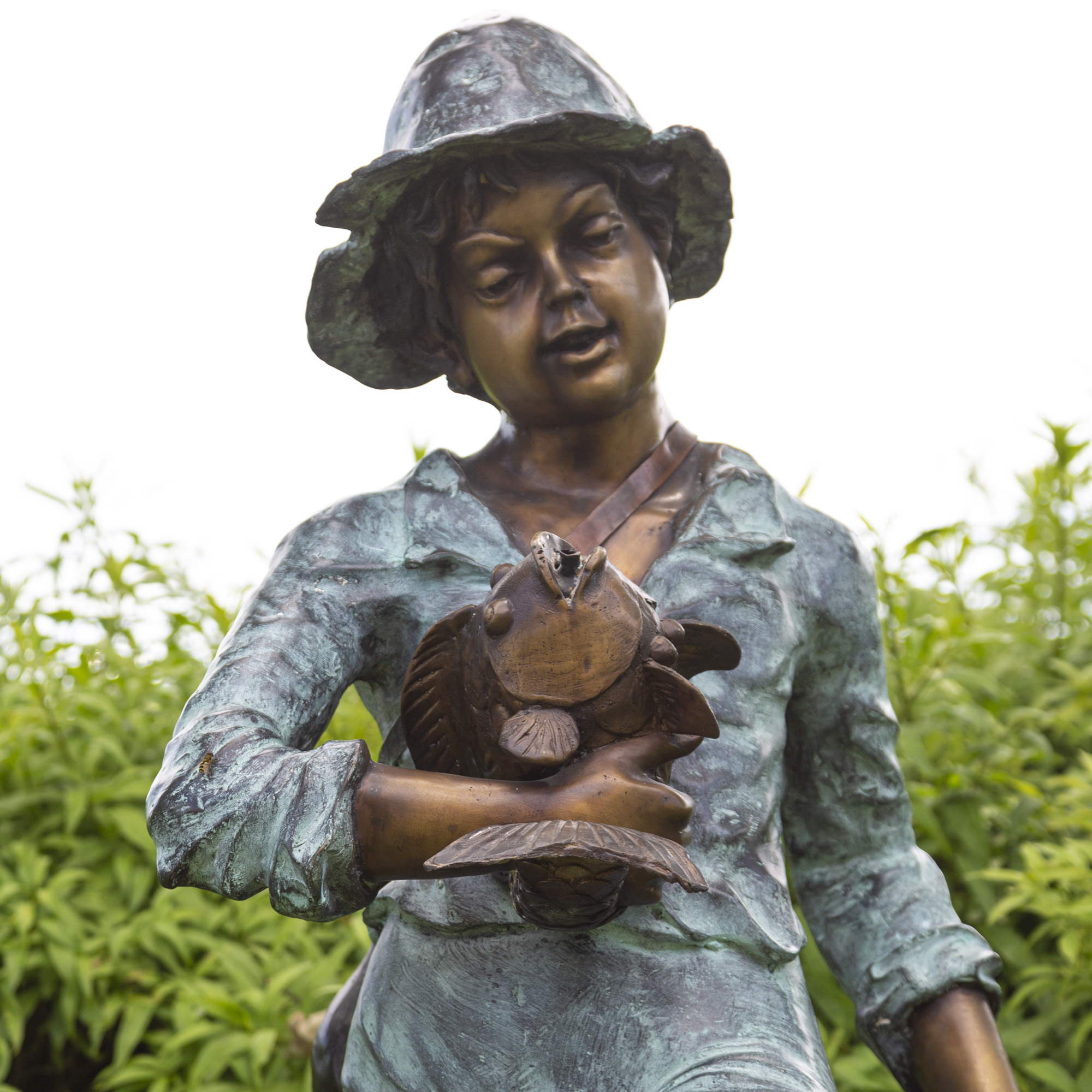 Bronzen beeld "Vis" fonteinbeeld Bronzen beeld "Vis" fonteinbeeld