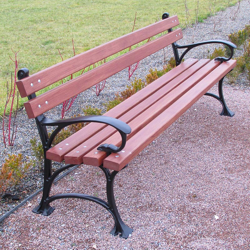 Zijkanten klassieke robuuste parkbank Zijkanten klassieke robuuste parkbank